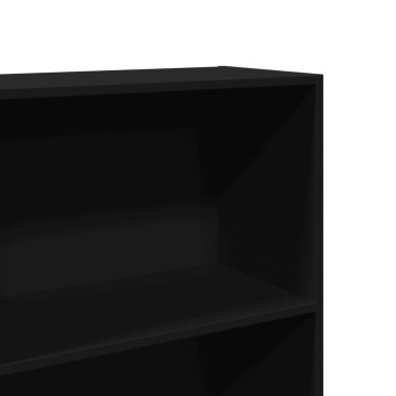 Bibliotecă, negru, 60x30x189 cm, lemn prelucrat - Img 6