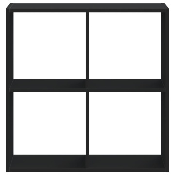 Bibliotecă, negru, 68,5x32x68,5 cm, lemn prelucrat - Img 4