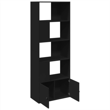 Bibliotecă, negru, 70x36x189 cm, lemn prelucrat - Img 5