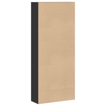 Bibliotecă, negru, 80x30x189 cm, lemn prelucrat - Img 5