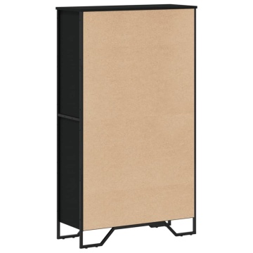 Bibliotecă, negru, 80x31x137,5 cm, lemn prelucrat - Img 5