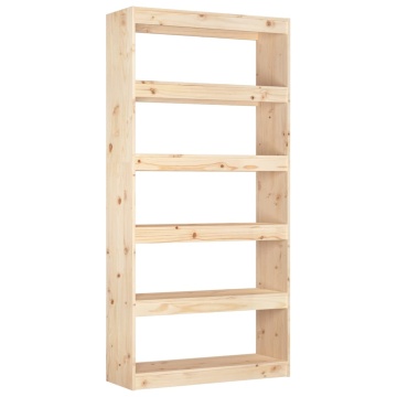 Bibliotecă/Separator cameră, 80x30x167,4 cm lemn masiv pin - Img 2