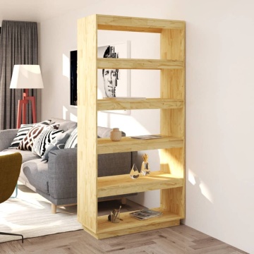 Bibliotecă/Separator cameră, 80x35x167 cm, lemn masiv pin - Img 1
