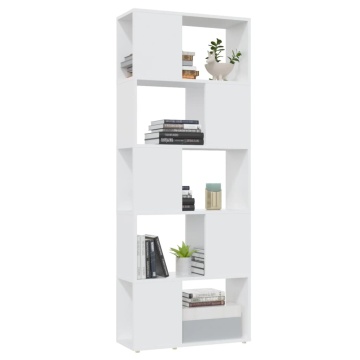 Bibliotecă/Separator cameră, alb, 60x24x155 cm, PAL - Img 4