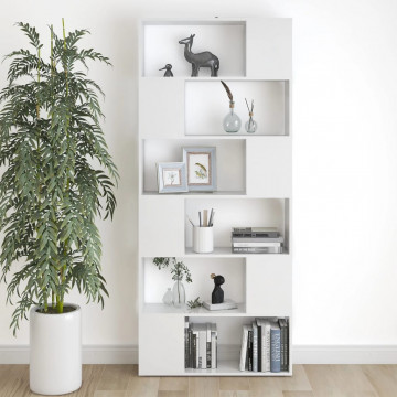 Bibliotecă/Separator cameră, alb, 80x24x186 cm, PAL - Img 5