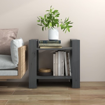 Bibliotecă/Separator cameră, gri, 60x35x57 cm, lemn masiv pin - Img 1