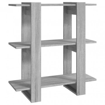 Bibliotecă/Separator cameră, gri sonoma, 80x30x87 cm - Img 2