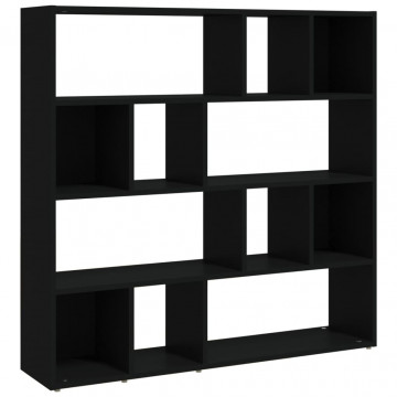 Bibliotecă/Separator cameră, negru, 105x24x102 cm - Img 2