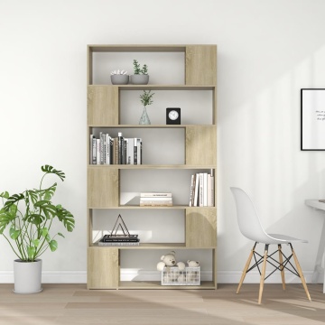 Bibliotecă/Separator cameră, stejar sonoma, 100x24x188 cm - Img 3