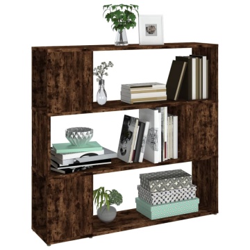 Bibliotecă/Separator de cameră, stejar afumat, 100x24x194 cm - Img 4