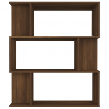 Bibliotecă/Separator, stejar maro, 80x24x96 cm , lemn prelucrat - Img 3