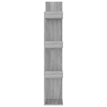Bibliotecă, sonoma gri, 48x25,5x140 cm, lemn prelucrat - Img 4