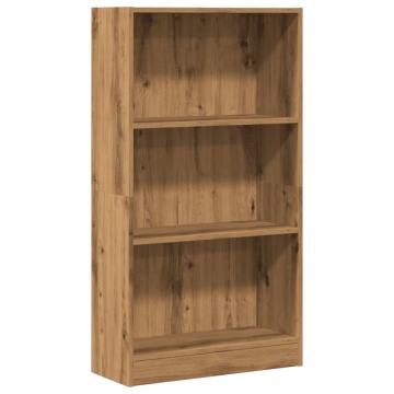 Bibliotecă, stejar artizanal, 60x24x109 cm, lemn prelucrat - Img 2