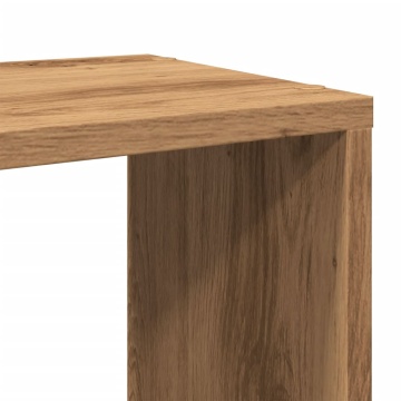 Bibliotecă, stejar artizanal, 60x24x63 cm, lemn prelucrat - Img 6
