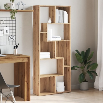 Bibliotecă, stejar artizanal, 67x24x161 cm, lemn prelucrat - Img 4