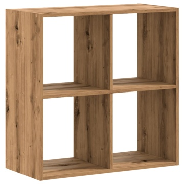 Bibliotecă, stejar artizanal, 68,5x32x68,5 cm, lemn prelucrat - Img 2