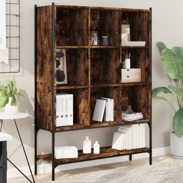 Bibliotecă, stejar fumuriu, 102x30x141,5 cm, lemn prelucrat - Img 1