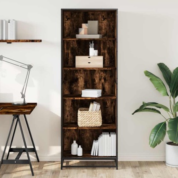 Bibliotecă, stejar fumuriu, 60x35x170,5 cm, lemn prelucrat - Img 3