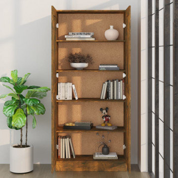 Bibliotecă, stejar fumuriu, 82,5x30,5x185,5 cm, lemn prelucrat - Img 3