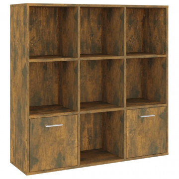 Bibliotecă, stejar fumuriu, 98x30x98 cm - Img 2