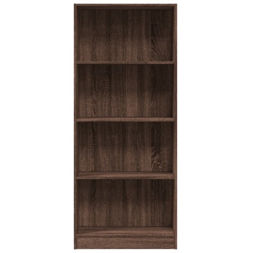 Bibliotecă, stejar maro, 60x24x143 cm, lemn prelucrat - Img 4