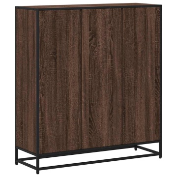 Bibliotecă, stejar maro, 97,5x33x107,5 cm, lemn prelucrat/metal - Img 5