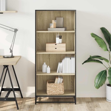 Bibliotecă, stejar sonoma, 60x35x139 cm, lemn prelucrat - Img 3