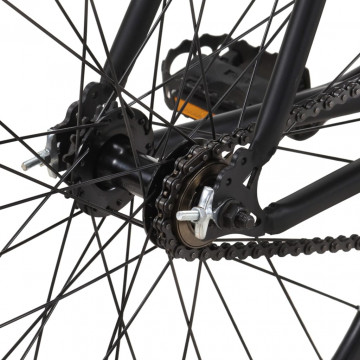 Bicicletă cu angrenaj fix, negru, 700c, 55 cm - Img 6