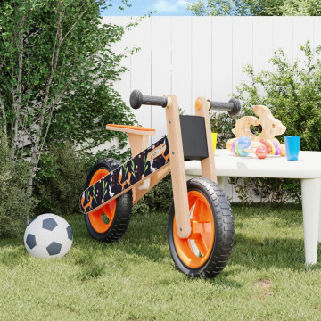 Bicicletă de echilibru pentru copii, imprimeu și portocaliu - Img 1