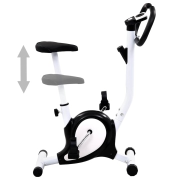 Bicicletă fitness cu centură de rezistență, negru - Img 2