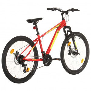 Bicicletă montană cu 21 viteze, roată 27,5 inci, roșu, 38 cm - Img 3