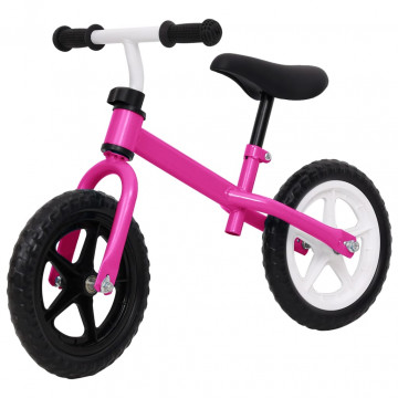 Bicicletă pentru echilibru 12 inci, cu roți, roz - Img 2