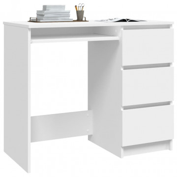 Birou, alb, 90 x 45 x 76 cm, PAL - Img 3