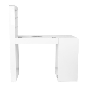 Birou cosmetic 310 cu absorbant caseta, alb, dreapta - Img 2