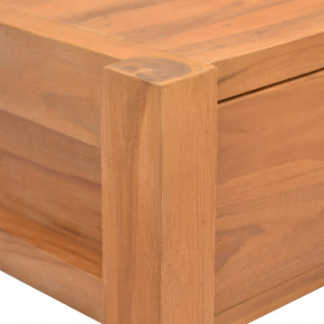Birou cu 2 sertare, 100x40x75 cm, lemn de tec reciclat - Img 6