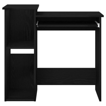 Birou cu rafturi, negru, 84x40x78 cm, PAL - Img 8