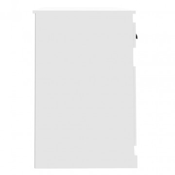 Birou cu sertar, alb, 115x50x75 cm, lemn prelucrat - Img 6