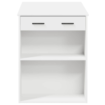 Birou cu sertar și raft alb 102x62x77,5 cm lemn prelucrat - Img 5