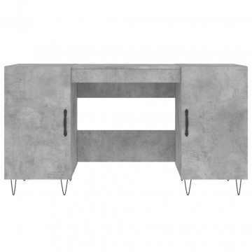 Birou, gri beton, 140x50x75 cm, lemn compozit - Img 5