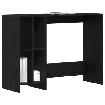 Birou Negru Stejar 102,5x35x75 cm din Lemn Ingineresc - Img 3