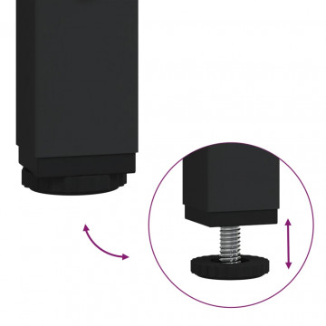 Birou pentru computer cu rafturi negru 120x47x109 cm - Img 6