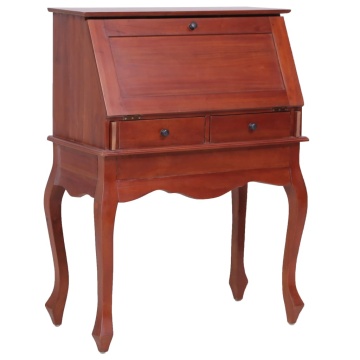 Birou secretar, maro, 78 x 42 x 103 cm, lemn masiv de mahon - Img 2