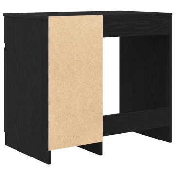Birou Stejar negru 86x49x76 cm Lemn prelucrat - Img 7