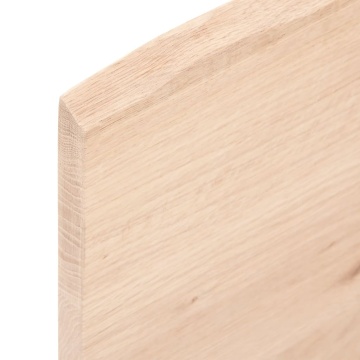 Blat de baie, 100x40x2 cm, lemn masiv netratat - Img 6