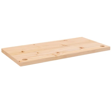 Blat de birou, 80x40x2,5 cm, lemn masiv de pin - Img 2