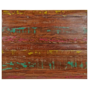 Blat de masă, 100x80x2,5cm, dreptunghiular, lemn masiv reciclat - Img 1