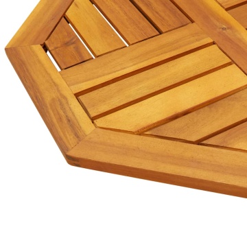Blat de masă, 50x50x2 cm, octogonal, lemn masiv acacia - Img 6