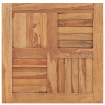 Blat de masă, 60 x 60 x 2,5 cm, lemn masiv de tec - Img 2