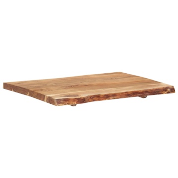Blat de masă, 60x(50-60)x3,8 cm, lemn masiv de acacia - Img 6