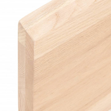 Blat de masă, 80x50x4 cm, lemn masiv de stejar netratat - Img 4